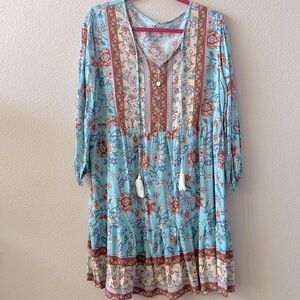 Boho style floral dress. Size medium. NWOT